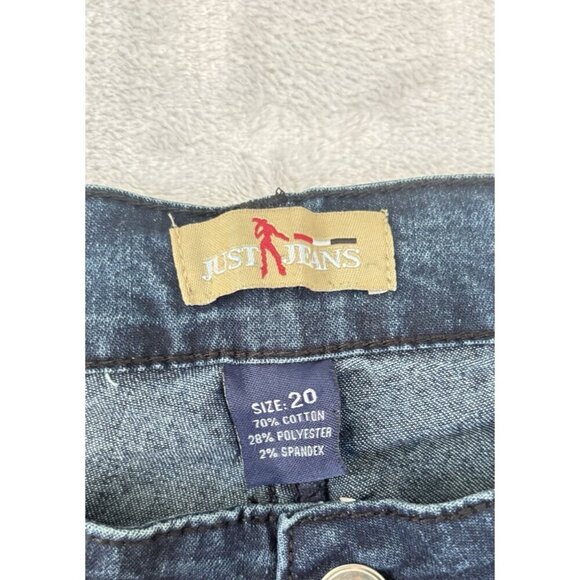 Just Fab Jeans High-Rise Dark Wash Denim Embellish Pockets Women's Size 20 NWT - Picture 8 of 9